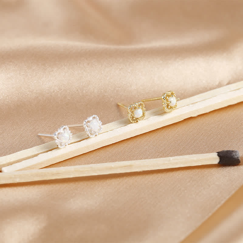 Ohrringe für Damen | Stecker | Gold | Opal | Vintage | Elegant-Luzern Mode