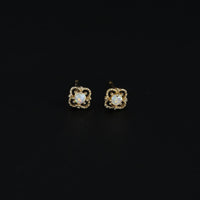 Ohrringe für Damen | Stecker | Gold | Opal | Vintage | Elegant-Luzern Mode