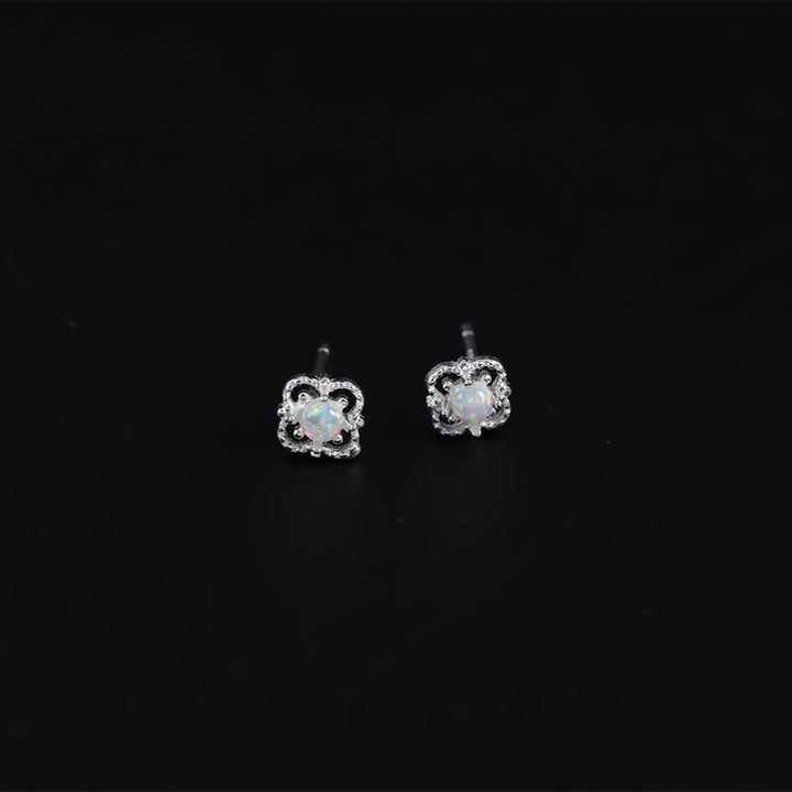 Ohrringe für Damen | Stecker | Gold | Opal | Vintage | Elegant-Silber-Luzern Mode