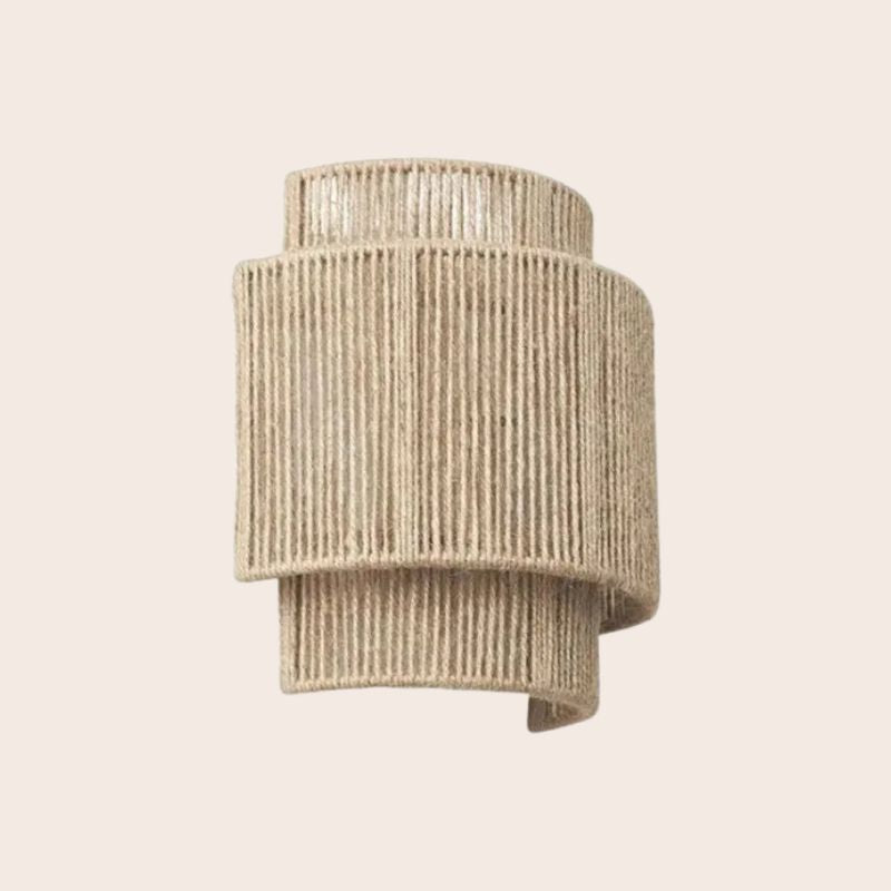 Wandleuchte | Rattan Geflochten Retro Stilvoll Modern Langlebig Einzigartig LED-Beige-Luzern Mode