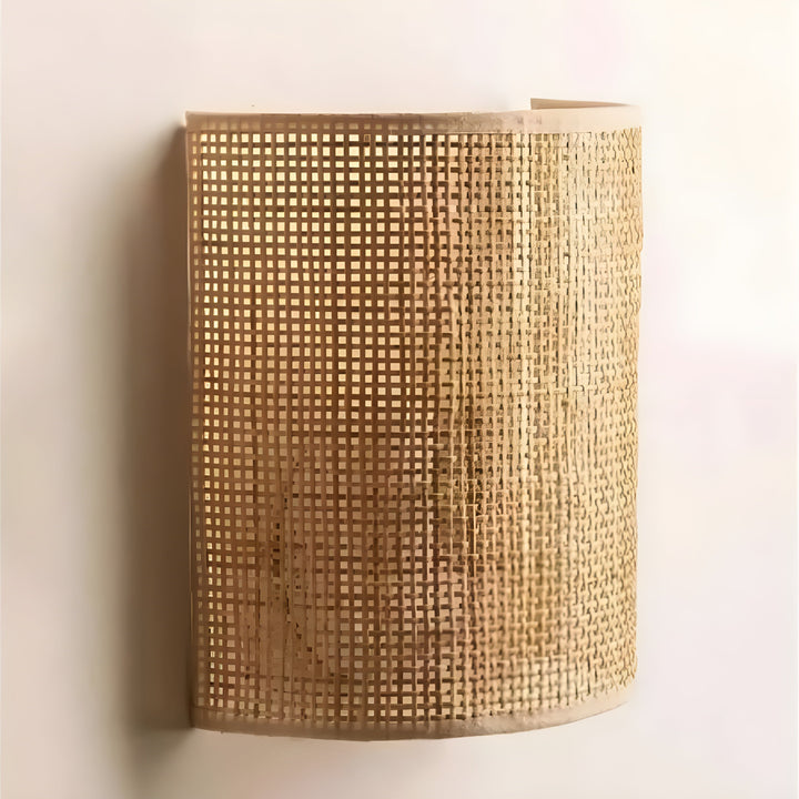 Wandleuchte | Rattan Geflochten Retro Stilvoll Modern Langlebig Einzigartig LED-Hellbraun-Luzern Mode