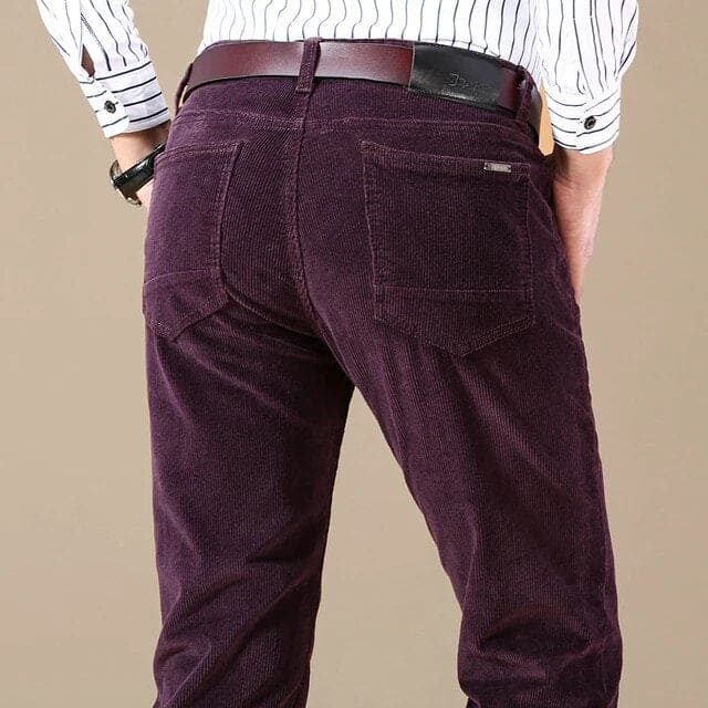 Herren Cordhose Slim Fit - Bequeme Freizeithose für Männer-Luzern Mode