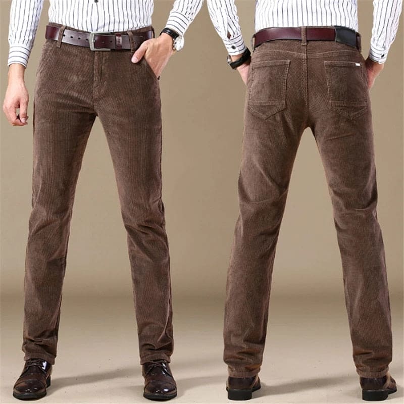 Herren Cordhose Slim Fit - Bequeme Freizeithose für Männer-Luzern Mode