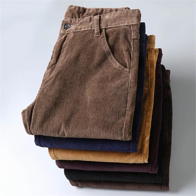 Herren Cordhose Slim Fit - Bequeme Freizeithose für Männer-Luzern Mode