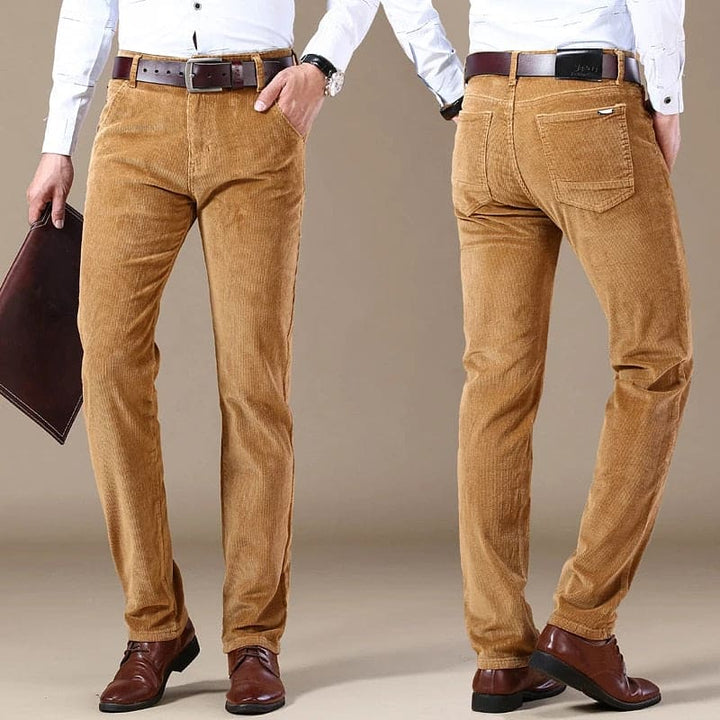 Herren Cordhose Slim Fit - Bequeme Freizeithose für Männer-Luzern Mode