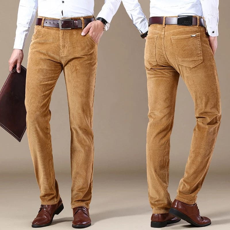 Herren Cordhose Slim Fit - Bequeme Freizeithose für Männer-Luzern Mode