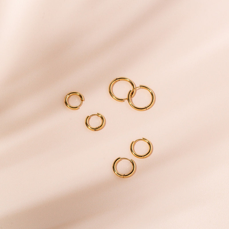 Creolen | Vergoldet | Silber | Hypoallergen | Stilvoll | Langlebig | Leicht-Gold-Mittel-Luzern Mode