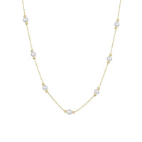 Goldene Damen Perlenkette | Fein Dezent Stilvoll Langlebig Klassisch-Luzern Mode