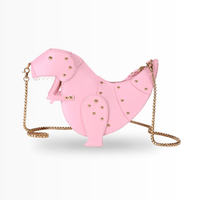 Dinosaurier-Design Handtasche für Kinder und Jugendliche-Rosa-One size-Luzern Mode