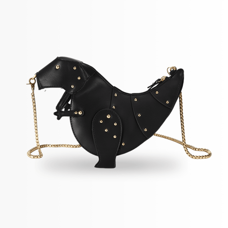 Dinosaurier-Design Handtasche für Kinder und Jugendliche-Schwarz-One size-Luzern Mode