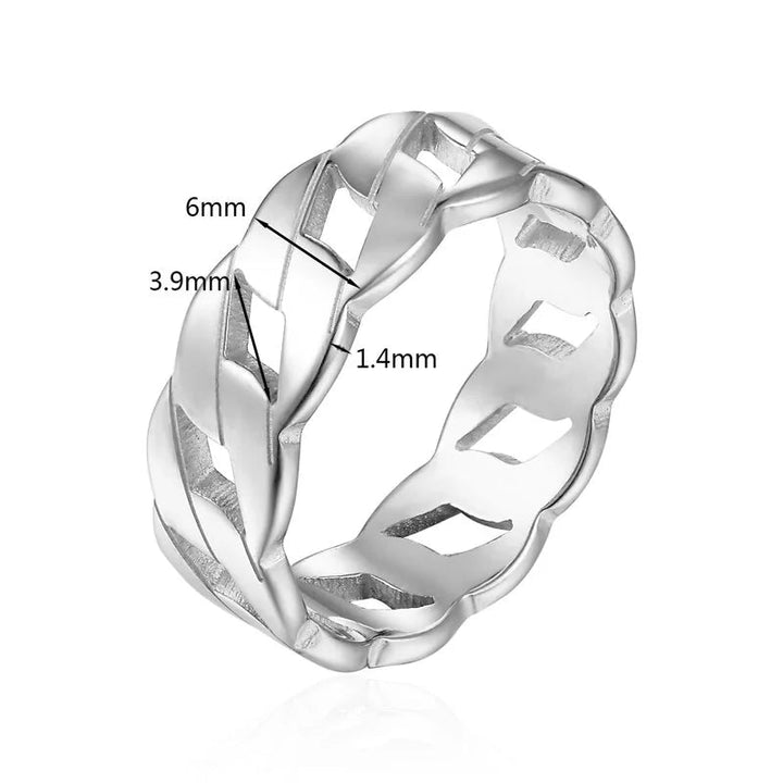 Ring | Langlebig | Stilvoll | Modern | Geflochten | Vielseitig | Hypoallergen-Zilber-5-Luzern Mode