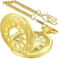 Taschenuhr | Vintage | Stilvoll | Quarz | Klassisch | Kette | Langlebig-Gold-Luzern Mode