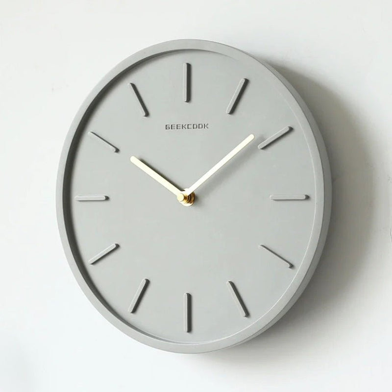 Zement Wanduhr | Metallpendel | Leise | Quarzmechanismus | Rund-Stil A-Luzern Mode