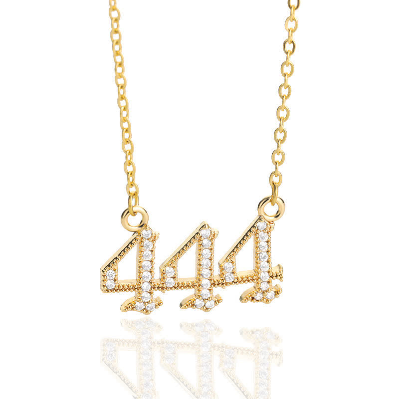 Halskette für Damen | Engelszahlen | Gold | Silber | Schutz-Gold-444-Luzern Mode