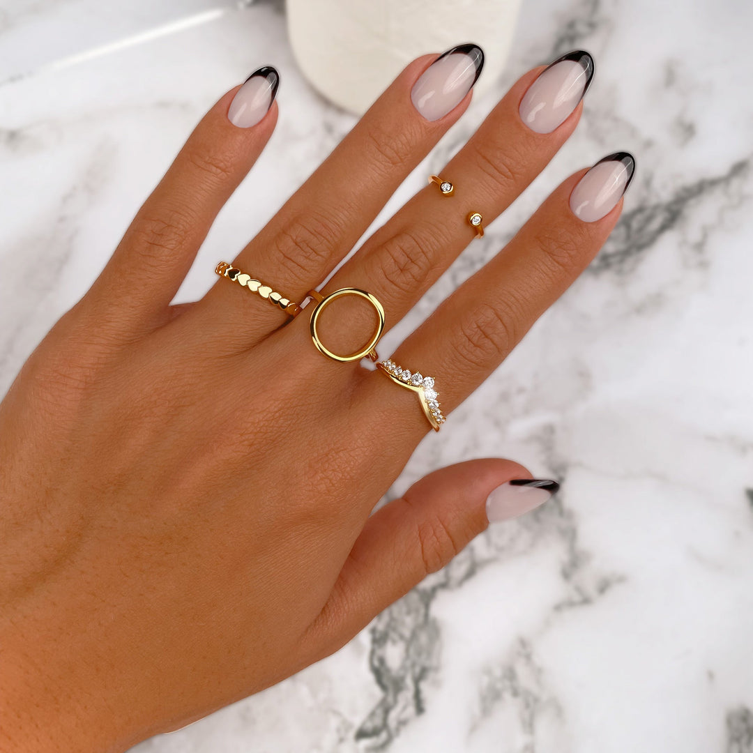 Ring | Kronenform Zirkonia Glitzer Langlebig Dezent Stilvoll Vielseitig-Luzern Mode