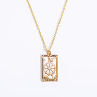 Halskette für Damen | Anhänger | Tarot | Gold | Zirkonia | Stilvoll-Das Rad-Luzern Mode