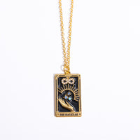 Halskette für Damen | Anhänger | Tarot | Gold | Zirkonia | Stilvoll-Der Magier-Luzern Mode