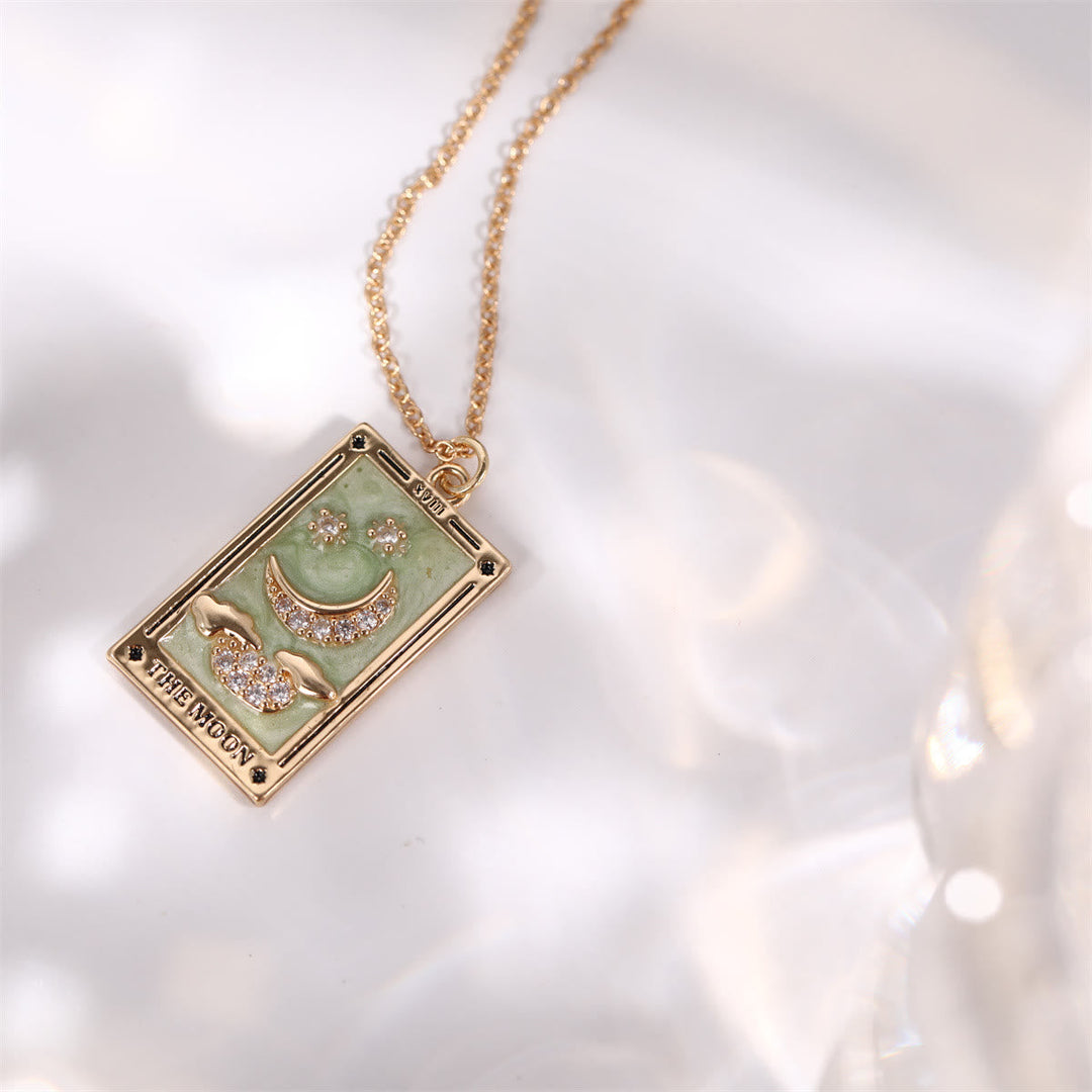 Halskette für Damen | Anhänger | Tarot | Gold | Zirkonia | Stilvoll-Luzern Mode