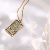 Halskette für Damen | Anhänger | Tarot | Gold | Zirkonia | Stilvoll-Luzern Mode