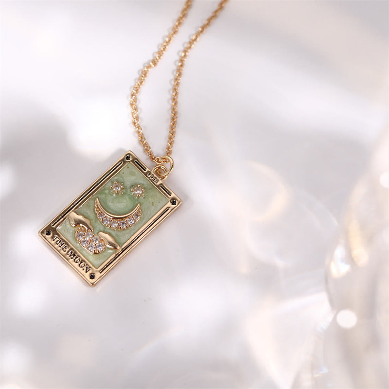 Halskette für Damen | Anhänger | Tarot | Gold | Zirkonia | Stilvoll-Luzern Mode