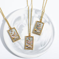 Halskette für Damen | Anhänger | Tarot | Gold | Zirkonia | Stilvoll-Luzern Mode