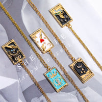 Halskette für Damen | Anhänger | Tarot | Gold | Zirkonia | Stilvoll-Luzern Mode