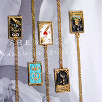Halskette für Damen | Anhänger | Tarot | Gold | Zirkonia | Stilvoll-Luzern Mode