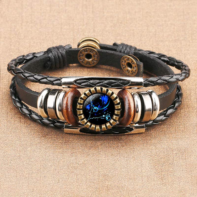 Armband für Damen | Sternzeichen-Symbol | Retro | Verstellbar-Fische-Luzern Mode