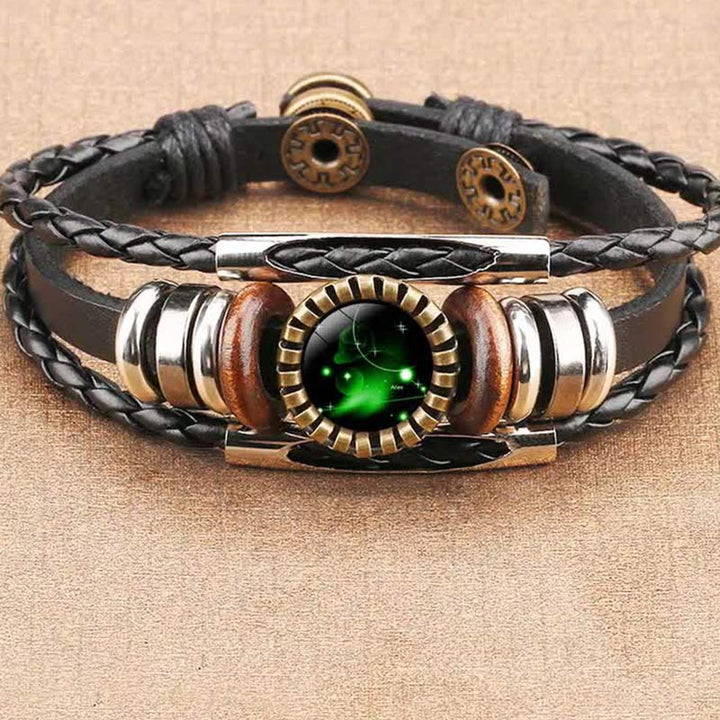 Armband für Damen | Sternzeichen-Symbol | Retro | Verstellbar-Widder-Luzern Mode