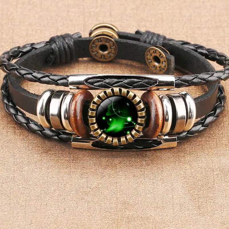 Armband für Damen | Sternzeichen-Symbol | Retro | Verstellbar-Widder-Luzern Mode