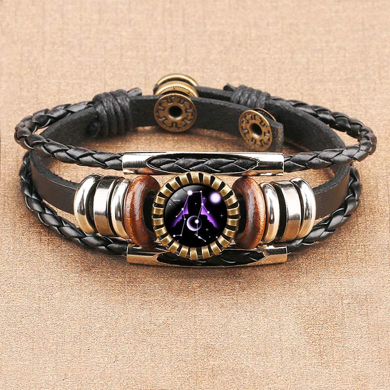 Armband für Damen | Sternzeichen-Symbol | Retro | Verstellbar-Zwillinge-Luzern Mode