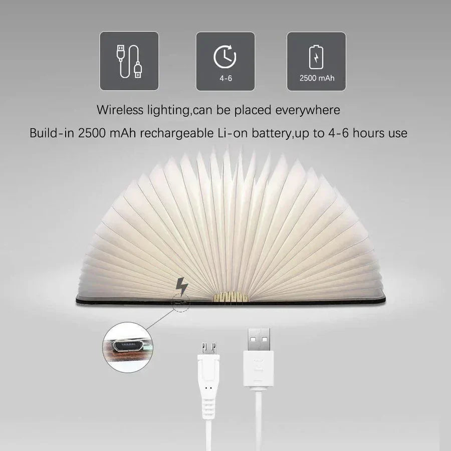 Bücherlampe | Aufbaubar | LED | Warmes Licht | Aufladbar | USB | Sensor-Luzern Mode