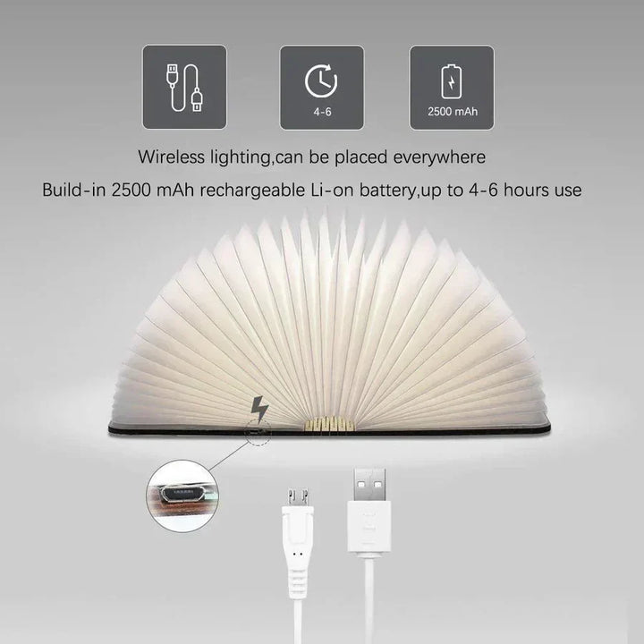 Bücherlampe | Aufbaubar | LED | Warmes Licht | Aufladbar | USB | Sensor-Luzern Mode