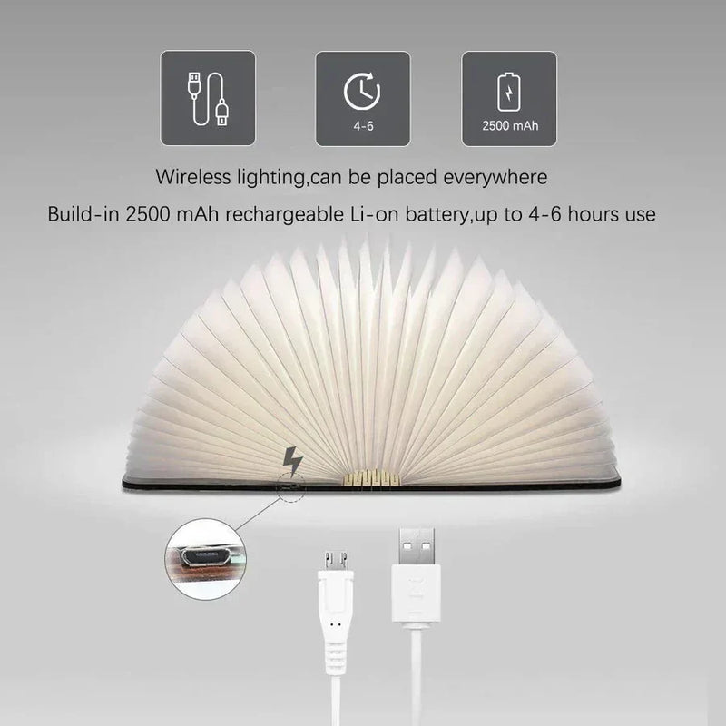 Bücherlampe | Aufbaubar | LED | Warmes Licht | Aufladbar | USB | Sensor-Luzern Mode