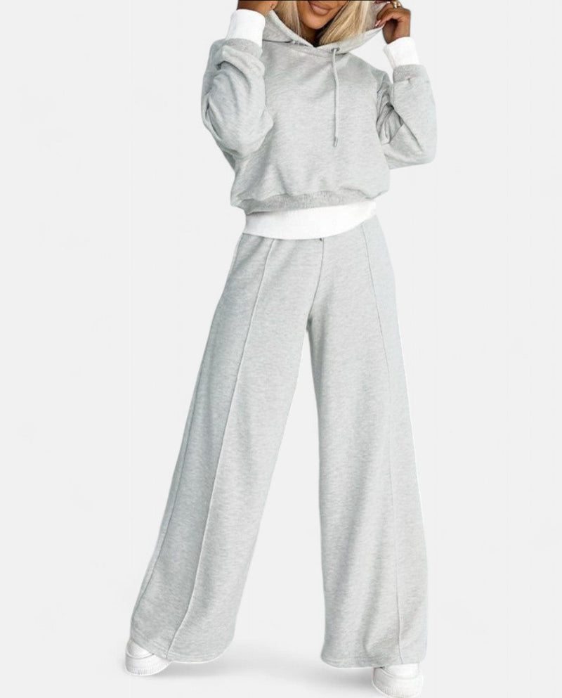 Damen Jogginganzug Kapuzenpullover Set Freizeitmode-Luzern Mode