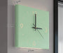 Quadratische Wanduhr | Beleuchtet Modern Trendig Langlebig Vielseitig-Grün-Luzern Mode