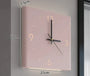Quadratische Wanduhr | Beleuchtet Modern Trendig Langlebig Vielseitig-Rosa-Luzern Mode