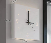 Quadratische Wanduhr | Beleuchtet Modern Trendig Langlebig Vielseitig-Weiß-Luzern Mode