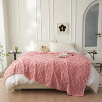 Decke | Weich | Warm | Komfortabel | Vielseitig | Flanell | Langlebig | Stilvoll | Wolle-Rosa-70x100cm-Luzern Mode