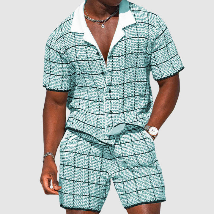 Zweiteilige Herren-Sommerhose mit Karomuster – Jules