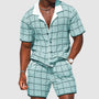 Zweiteilige Herren-Sommerhose mit Karomuster – Jules