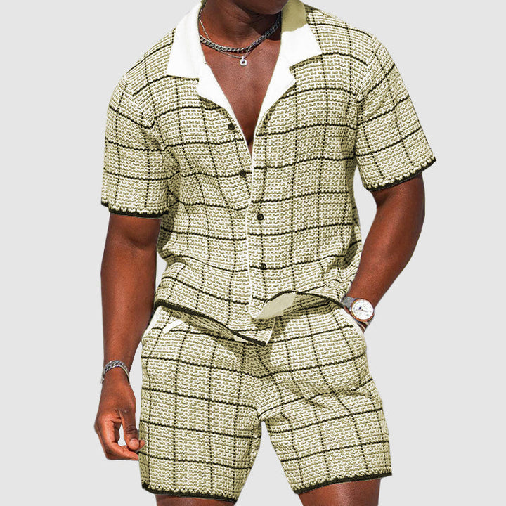Zweiteilige Herren-Sommerhose mit Karomuster – Jules