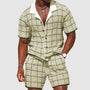 Zweiteilige Herren-Sommerhose mit Karomuster – Jules