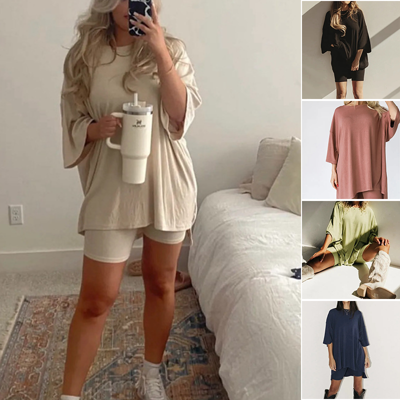 Weiches Lounge-Set | lockere Passform | elastischer Bund | atmungsaktiv | mit Taschen-Luzern Mode