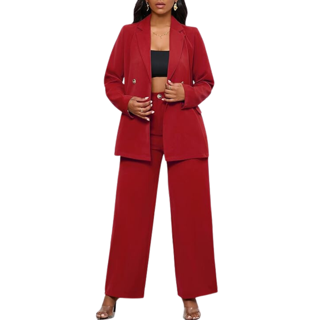 Damen Anzug Set Business Casual mit Blazer und Hose-Luzern Mode