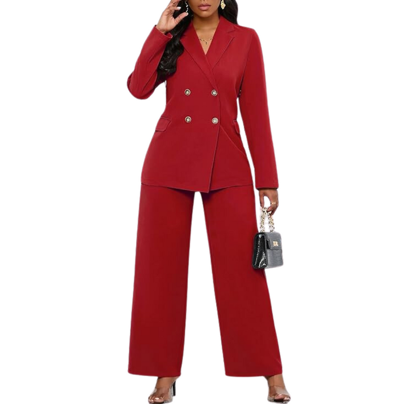 Damen Anzug Set Business Casual mit Blazer und Hose-Luzern Mode