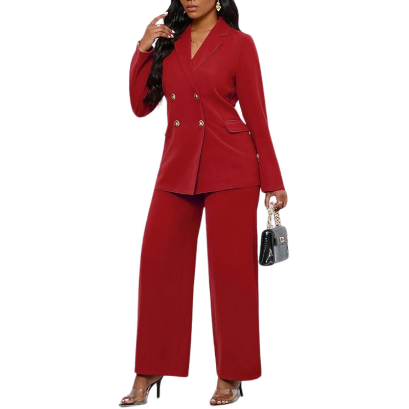 Damen Anzug Set Business Casual mit Blazer und Hose-Luzern Mode