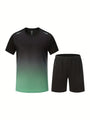 Atmungsaktiv | elastisch | schnelltrocknend | Herren Sportset 1+1 Gratis Aktion-Schwarz-Grün-S-Luzern Mode
