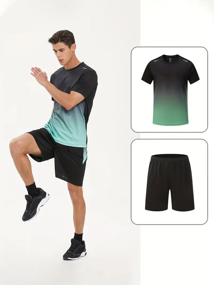 Atmungsaktiv | elastisch | schnelltrocknend | Herren Sportset 1+1 Gratis Aktion-Luzern Mode