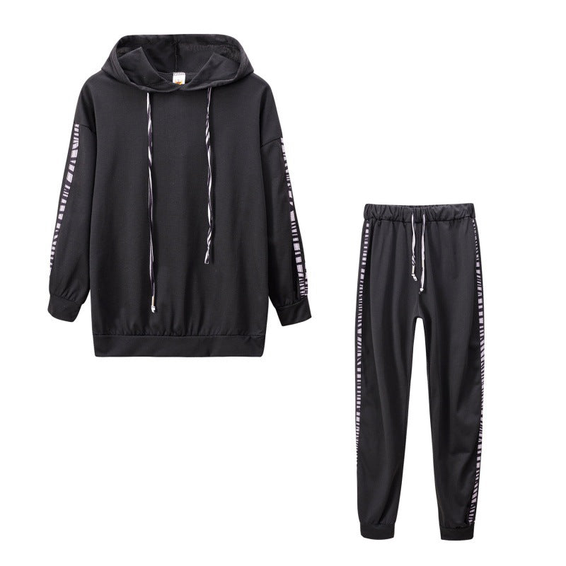 Damen Sportset | Zweiteilig | Hoodie | Hose | Lässig | Elastisch-Luzern Mode